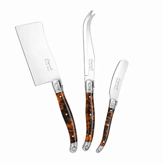 CHEESE KNIVES SET, TORTOISE