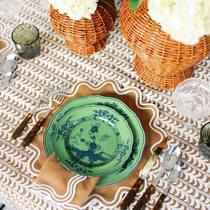 FLEUR TABLECLOTH, BROWN