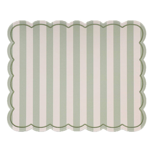 MATCHA STRIPE WIPEABLE PLACEMAT (SET OF 4)