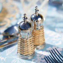 Load image into Gallery viewer, BASKETWEAVE SALT &amp; PEPPER SHAKER SET
