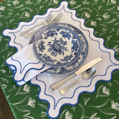 PALOMA NAPKINS, NAVY & WHITE (SET OF 4)