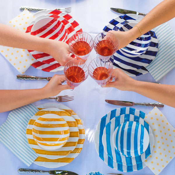 AMALFITANA NAVY STRIPE SALAD PLATE