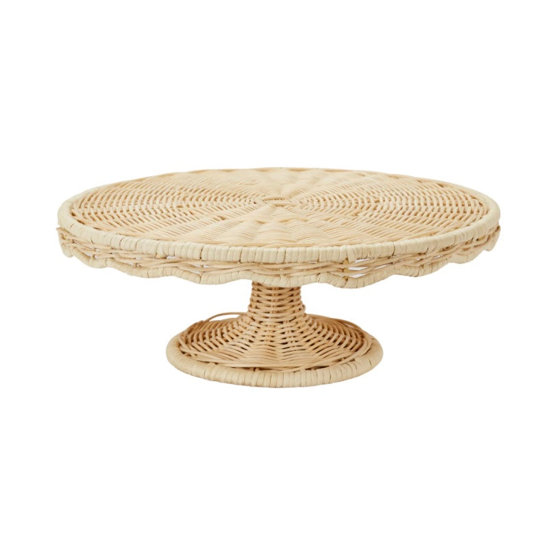 ROUND RATTAN CAKE STAND