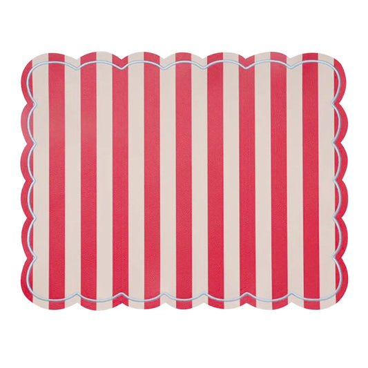 RED STRIPE WIPEABLE PLACEMAT (SET OF 4)