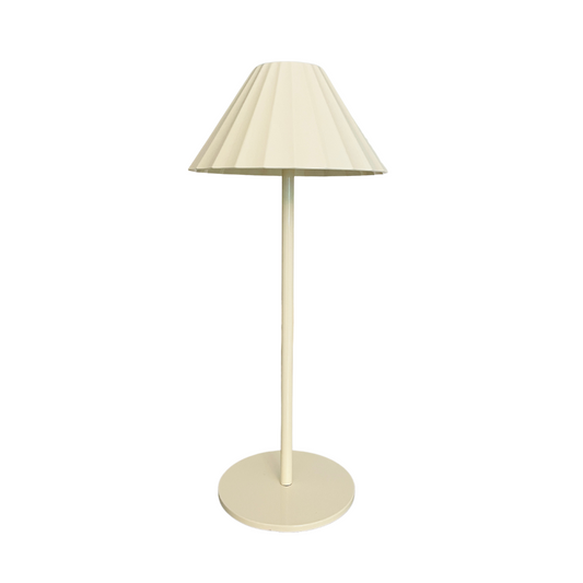 CREAM RUFFLED BISTRO LAMP