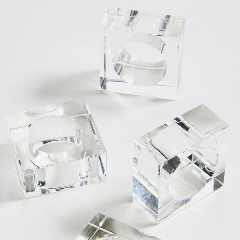 SQUARE NAPKIN RINGS (SET OF 4)