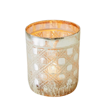 CANE MERCURY GLASS VOTIVE