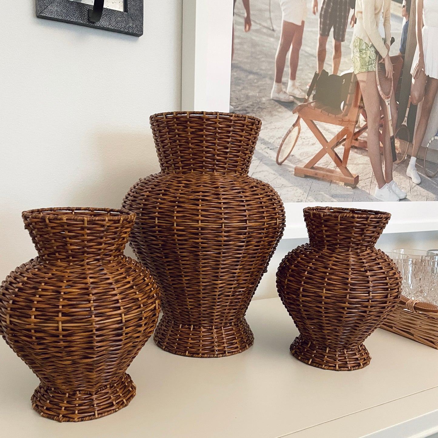 BROWN WOVEN VASE