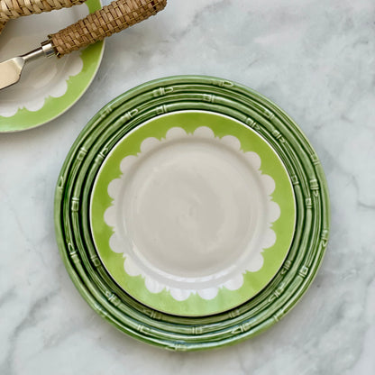 SCALLOPED APPETIZER PLATE, LIME