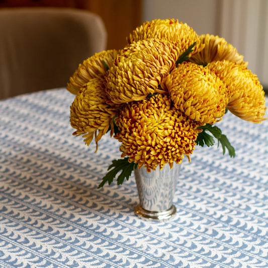 FLEUR TABLECLOTH, BLUE