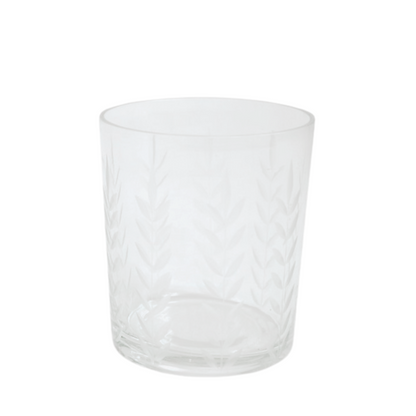 ETCHED LEAF TUMBLERS (SET OF 4)