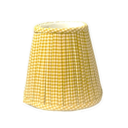 GINGHAM LAMPSHADE, GOLDEN