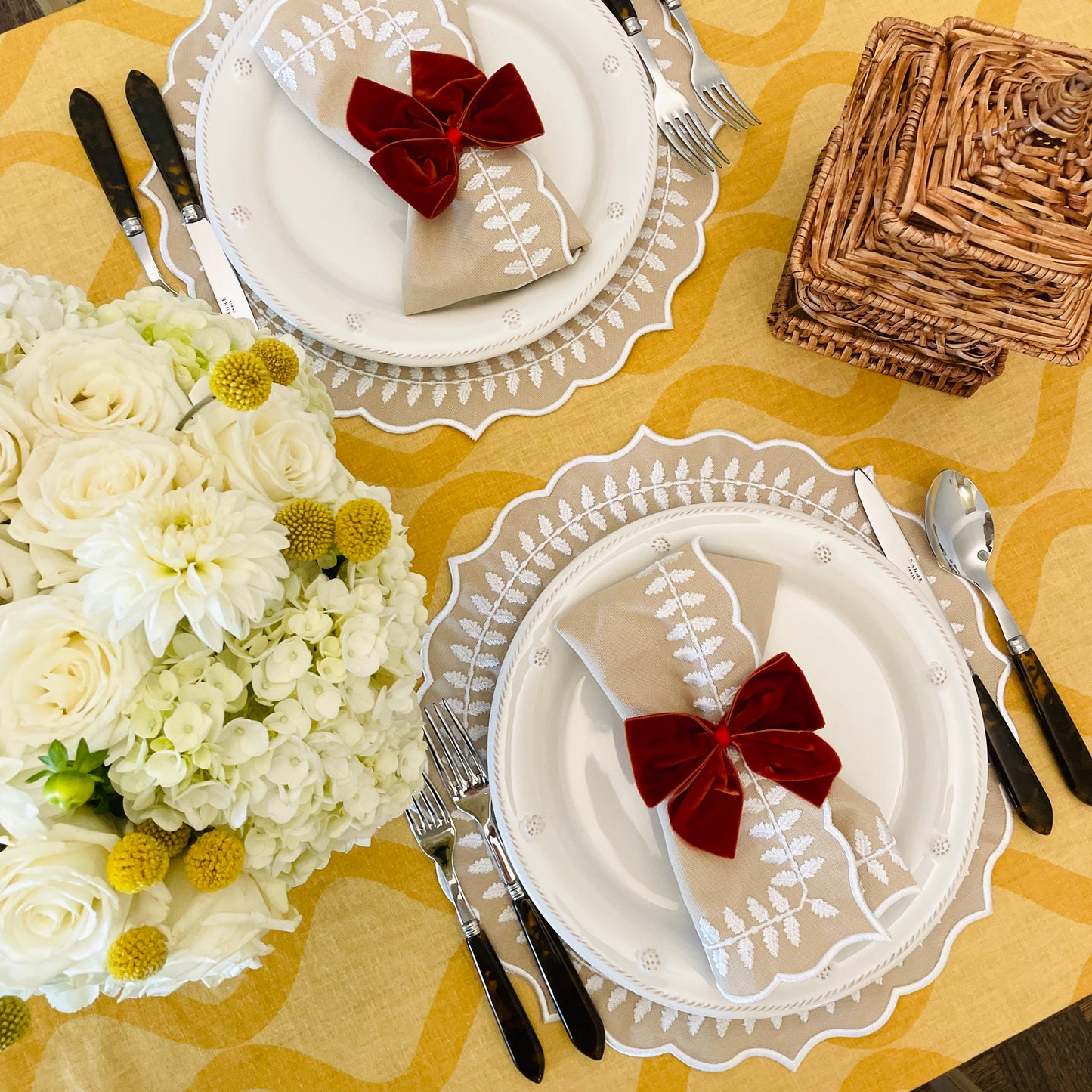 CABANA TABLECLOTH, YELLOW