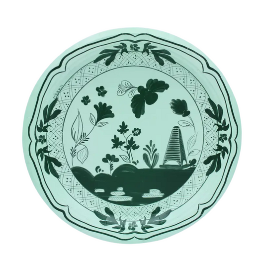 BEACHSIDE PAVILLION DINNER PLATES (SET OF 8), MINT & FOREST