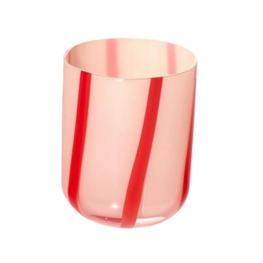STRIPE TUMBLER, PINK & RED