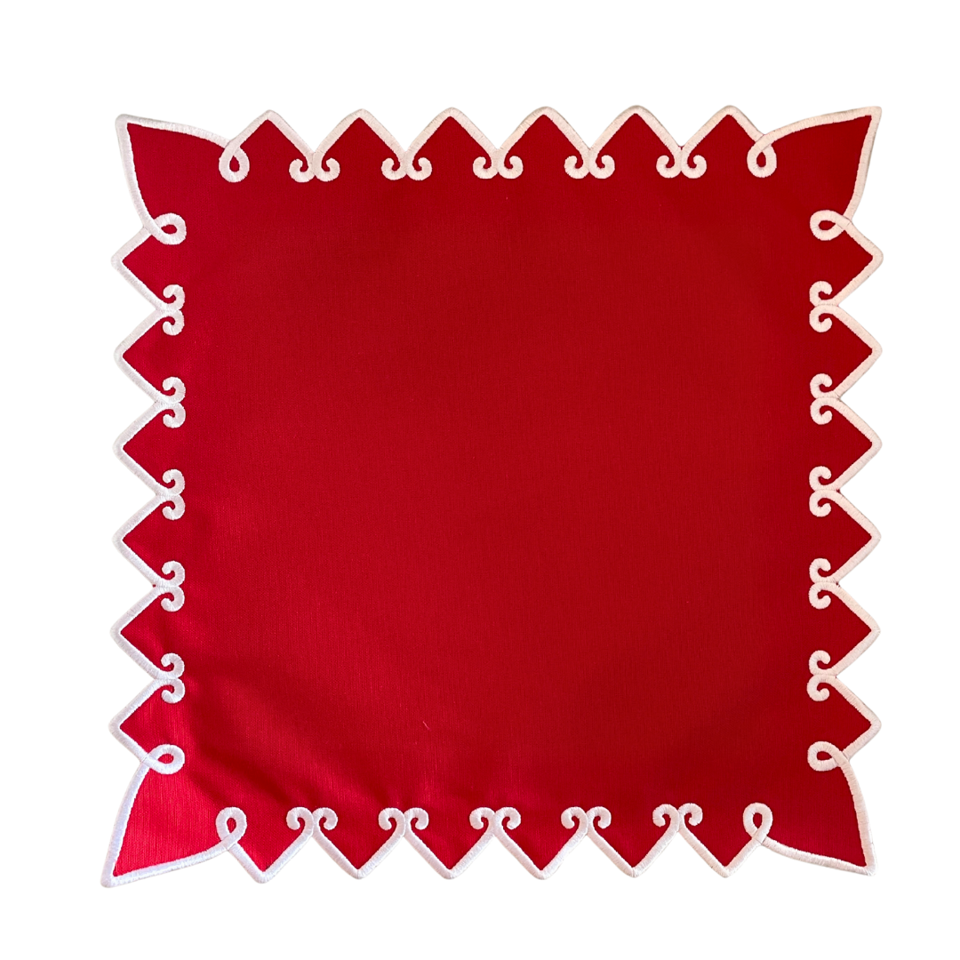 ANGELINA NAPKINS, RED & WHITE (SET OF 4)