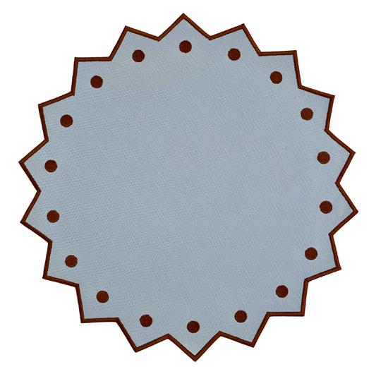 ZIGGY PLACEMATS, BLUE & BROWN (SET OF 4)