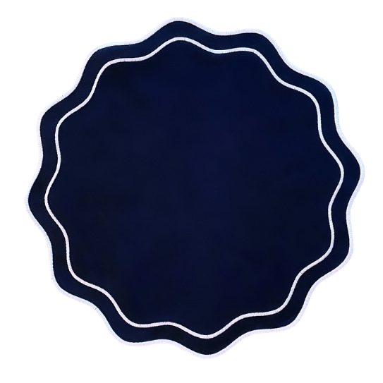 SOPHIA PLACEMATS, NAVY & WHITE (SET OF 4)