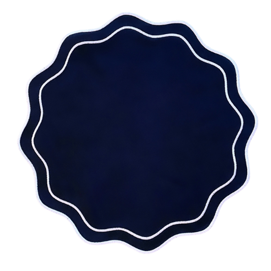 COLETTE PLACEMATS, NAVY & WHITE (SET OF 4)
