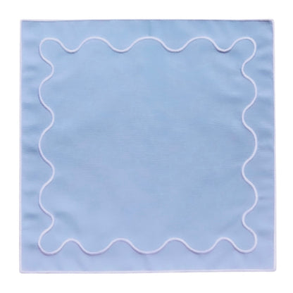 SQUIGGLE NAPKINS, LIGHT BLUE (SET OF 4)