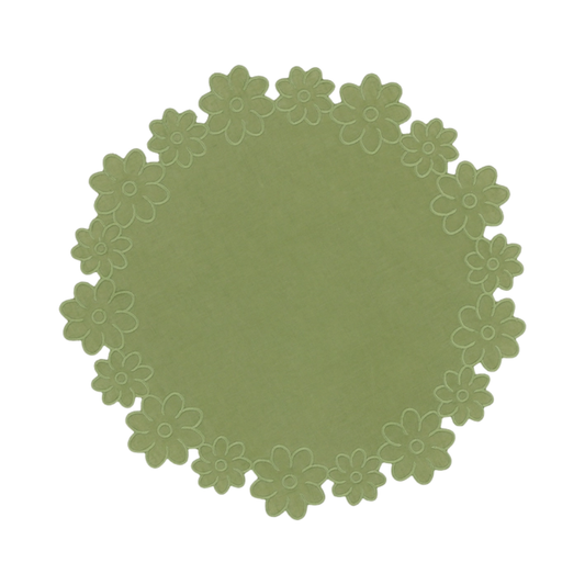 FLOWER PLACEMATS, GREEN (SET OF 4)