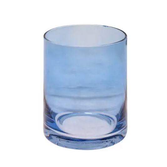 BLUE GLASS TUMBLERS (SET OF 4)