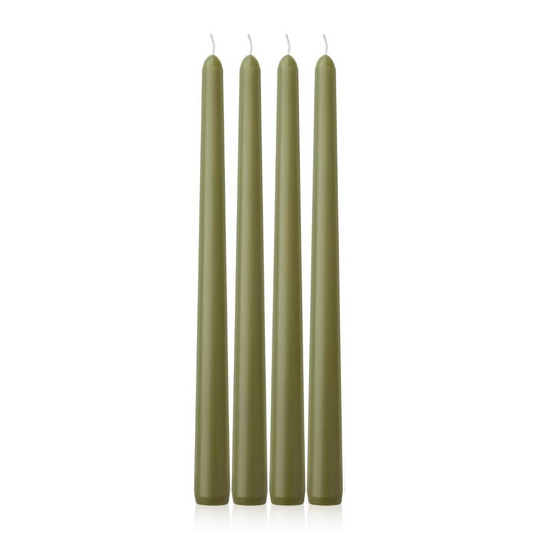 TAPER CANDLES, GREEN (SET OF 4)