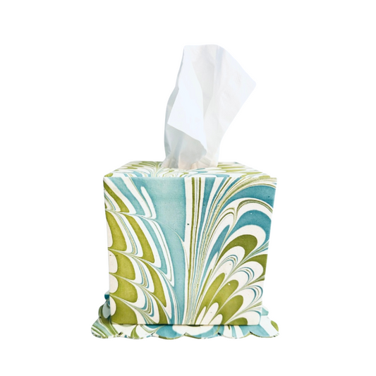 SCALLOPED PAPER TISSUE BOX COVER