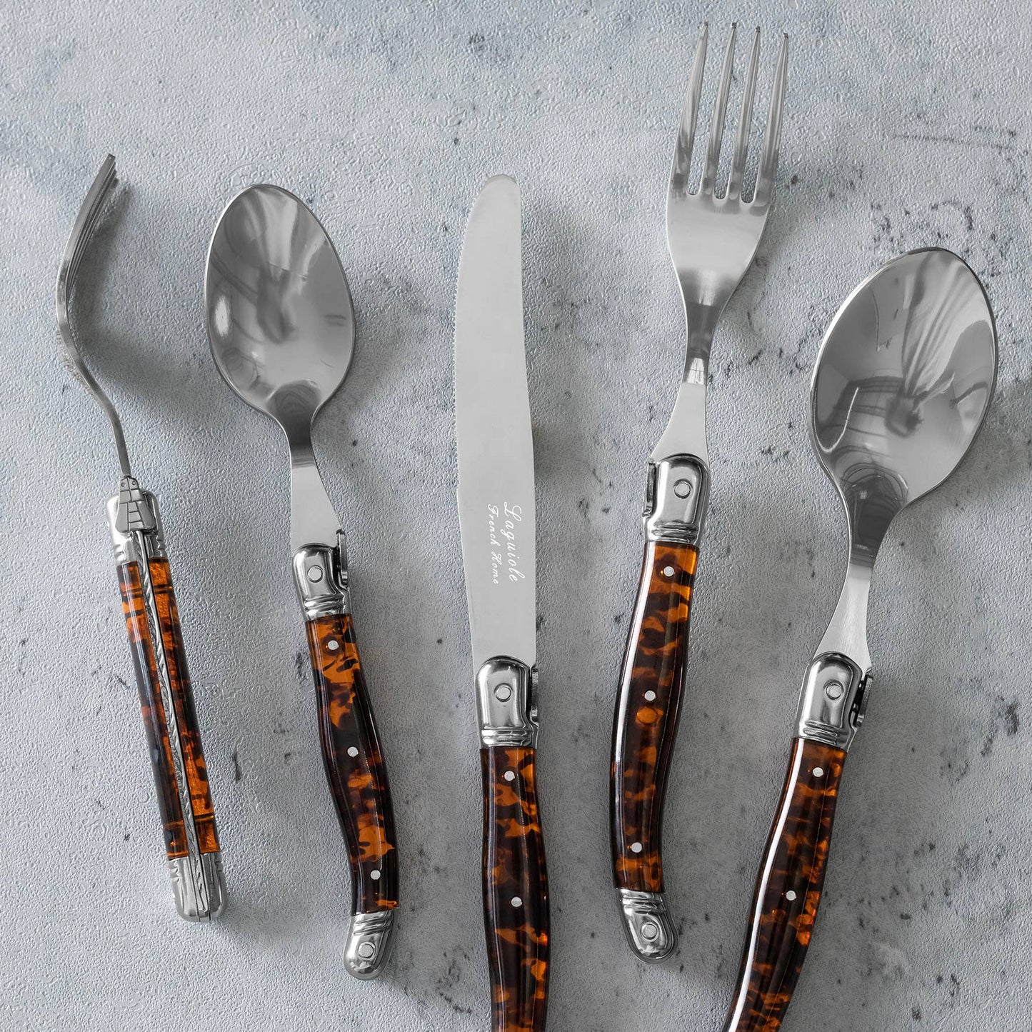 TORTOISE FLATWARE SET