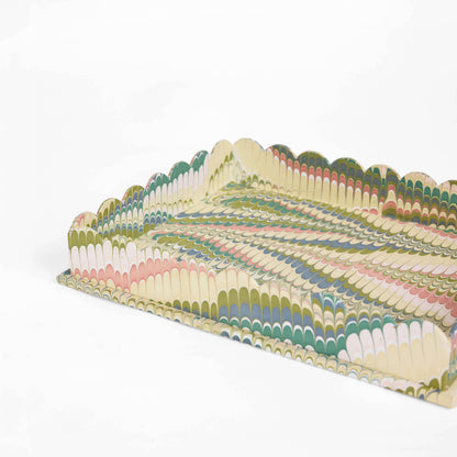 SCALLOPED TRAY SET, MOSS MOUNTAIN