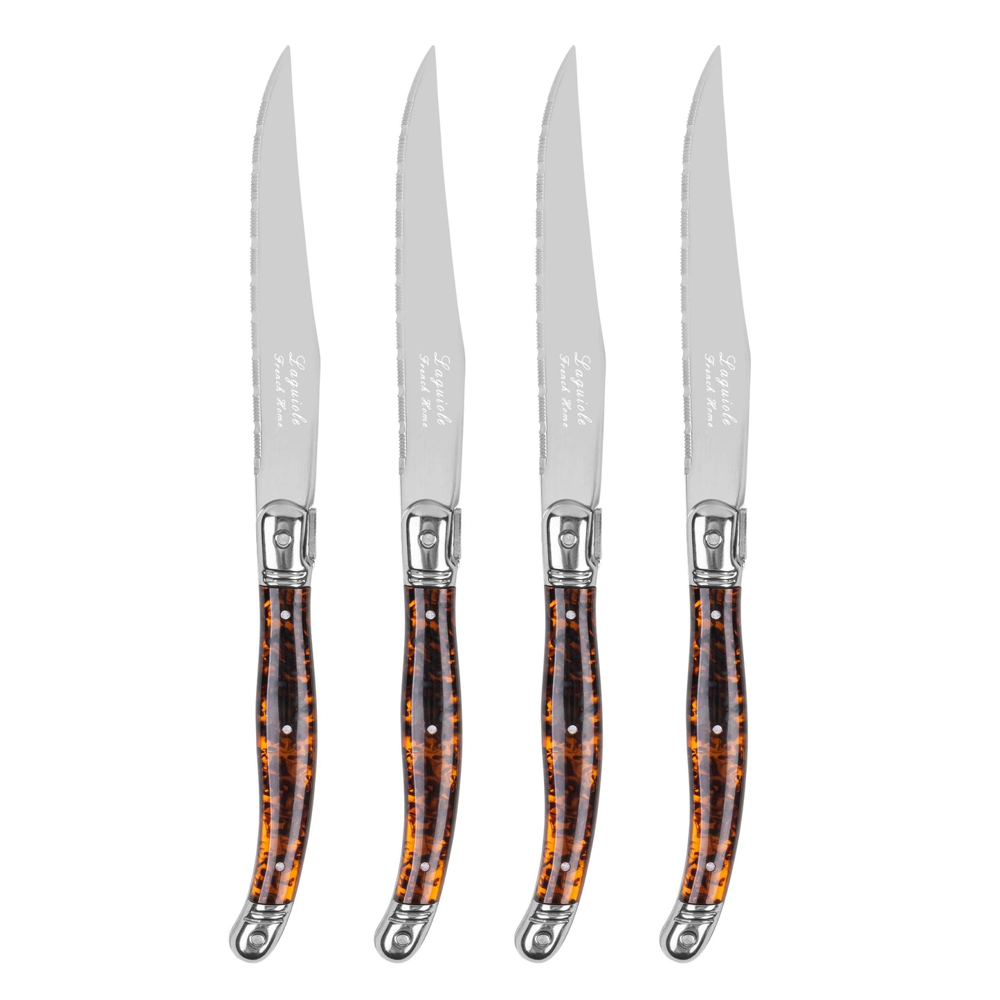 STEAK KNIVES SET, TORTOISE