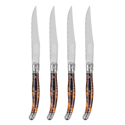 STEAK KNIVES SET, TORTOISE