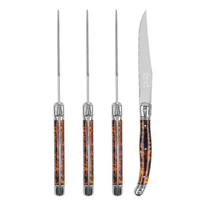 STEAK KNIVES SET, TORTOISE