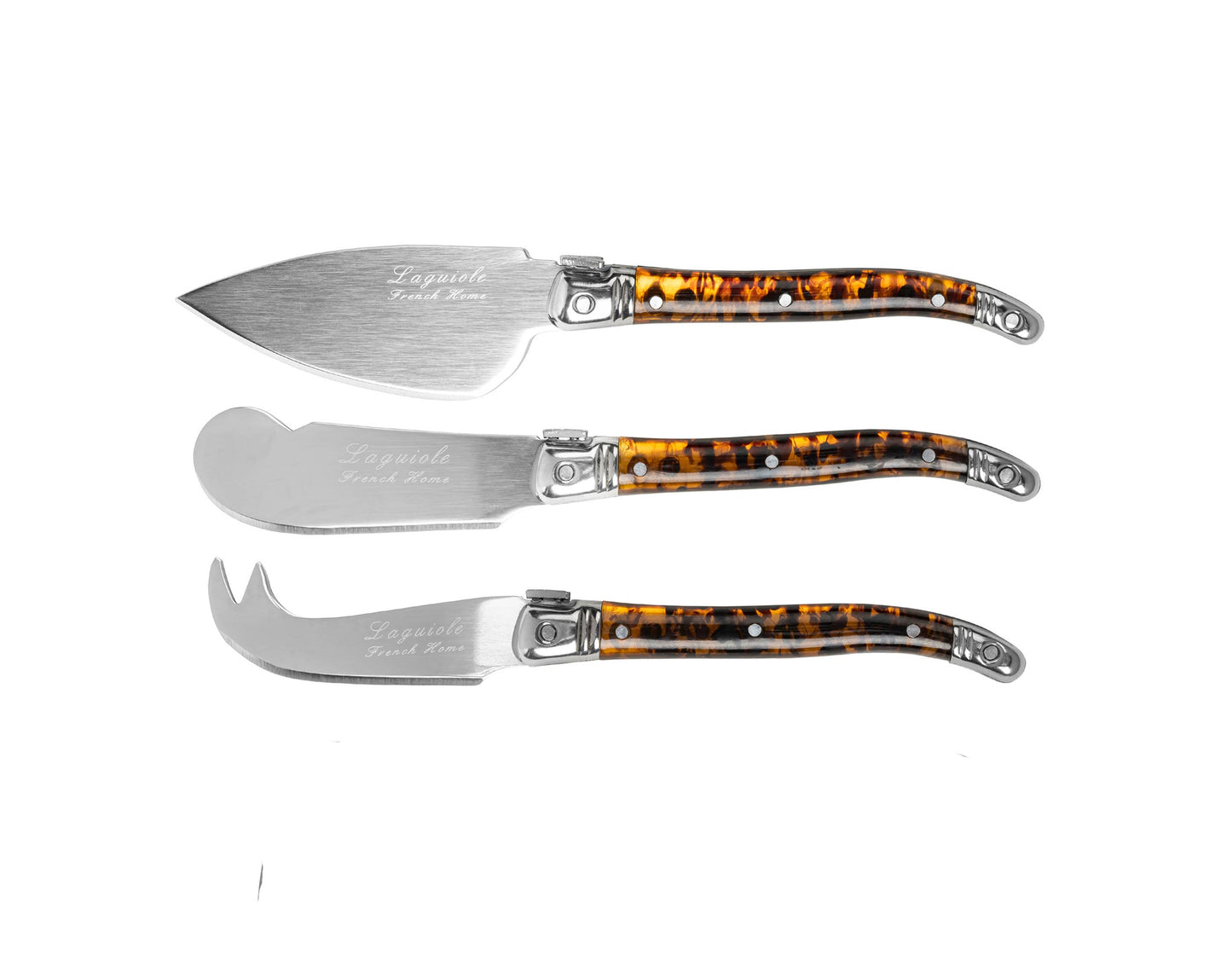 CHEESE KNIVES SET, TORTOISE