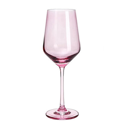 PINK COLORED WINE GLASSES (SET OF 6)