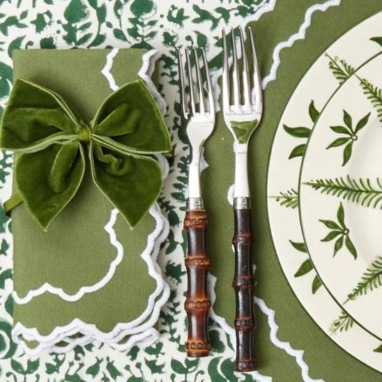 BEATRICE NAPKINS, FOREST GREEN (SET OF 4)