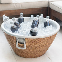 Load image into Gallery viewer, WOVEN RATTAN BEVERAGE TUB
