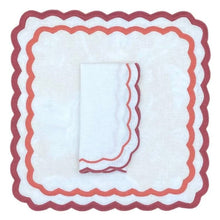 Load image into Gallery viewer, GOLDIE LINEN NAPKIN, ROUGE (SET OF 4)
