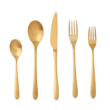 Load image into Gallery viewer, CAROLINE FLATWARE, BRUSHED GOLD
