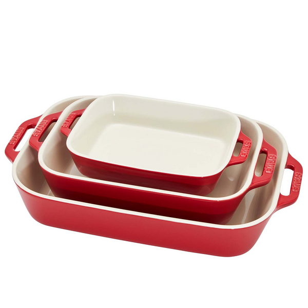 CERAMIC RECTANGULAR BAKING DISH SET (SET OF 3)