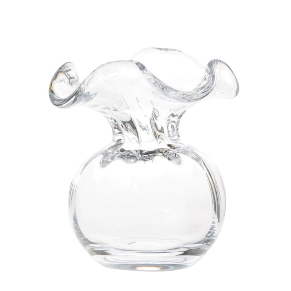 HIBISCUS GLASS BUD VASE, CLEAR