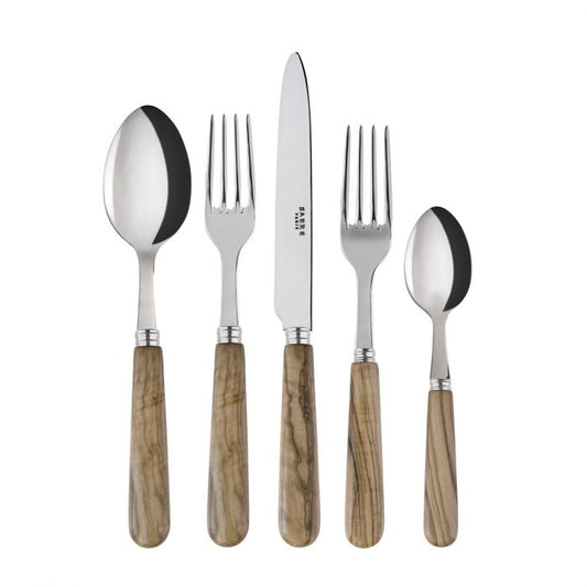 LAVANDOU FLATWARE SET, OLIVE WOOD