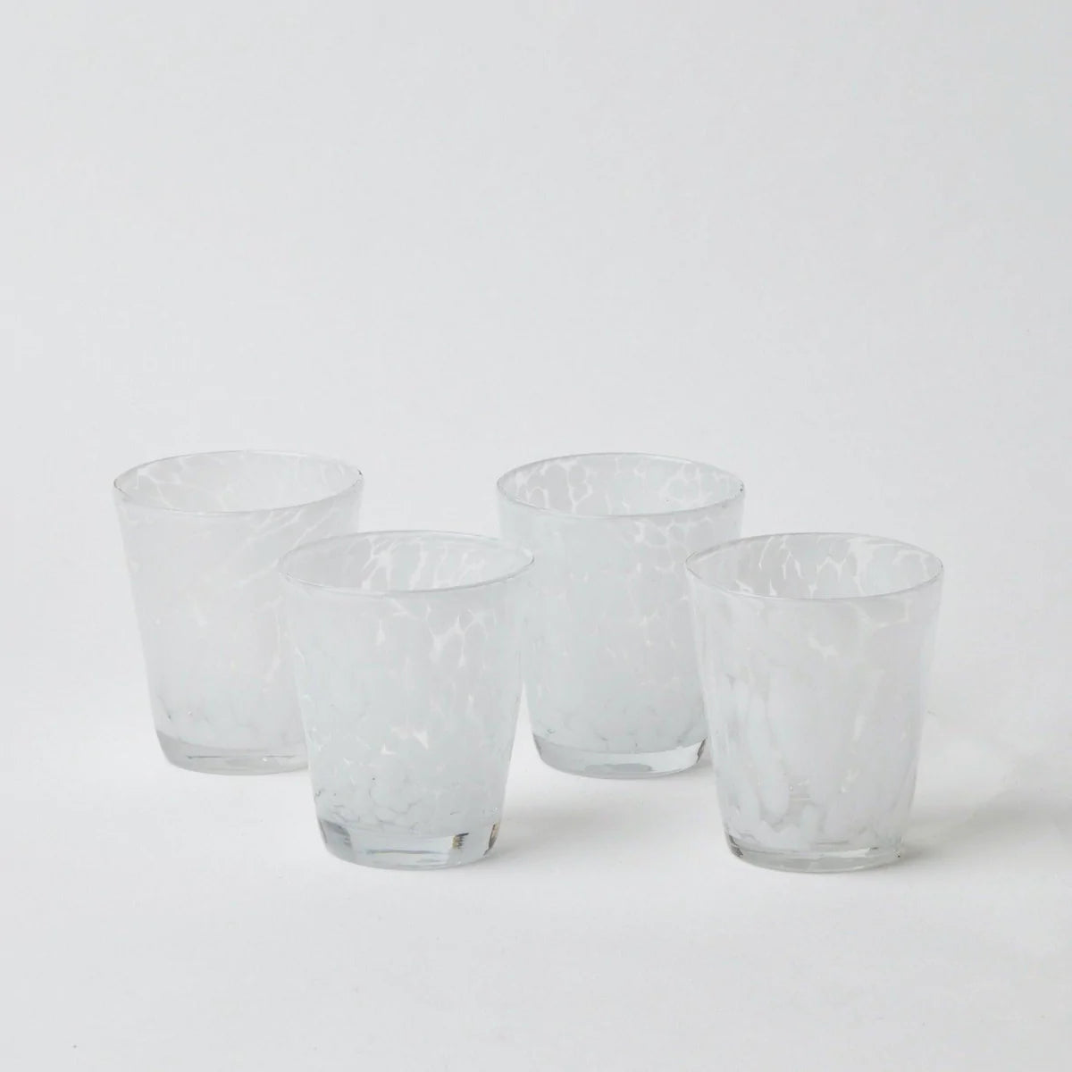 Mason Maison - WHITE SPOTTED TUMBLERS (SET OF 4)